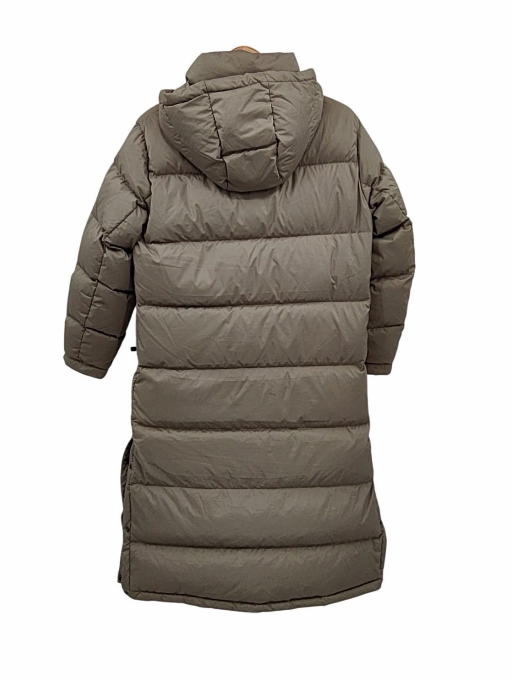 Quince Responsible Down Long Puffer Coat in Morel Grey Size Large y876 - Picture 12 of 12